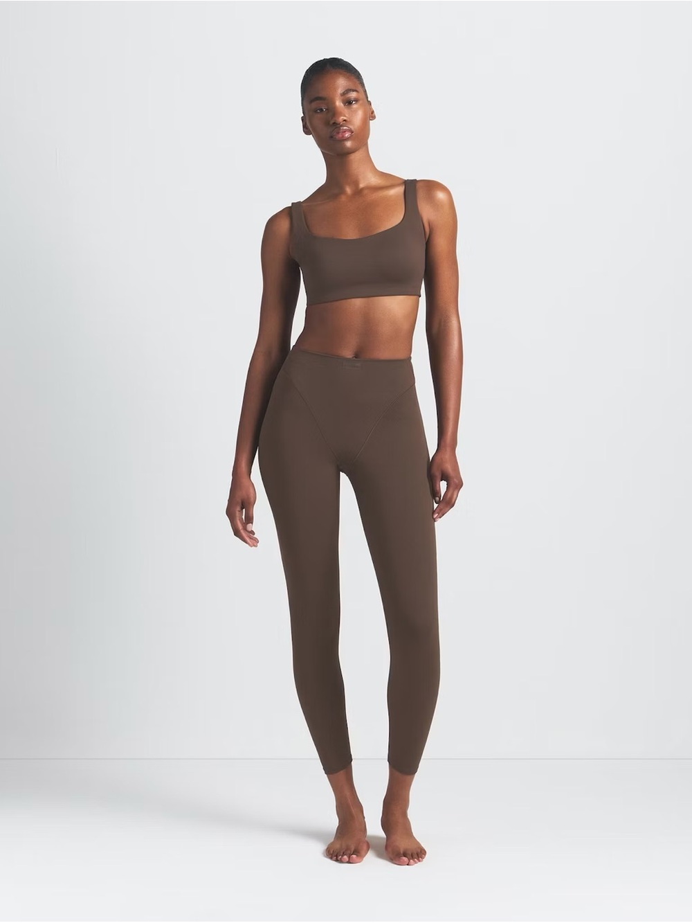 SKIMS Sculpting High-Waist Leggings in Chocolate
